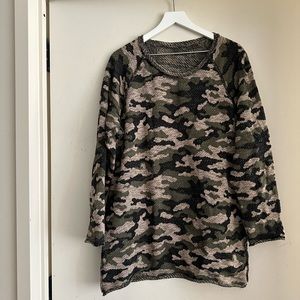 Camo Crewneck Sweat Tunic